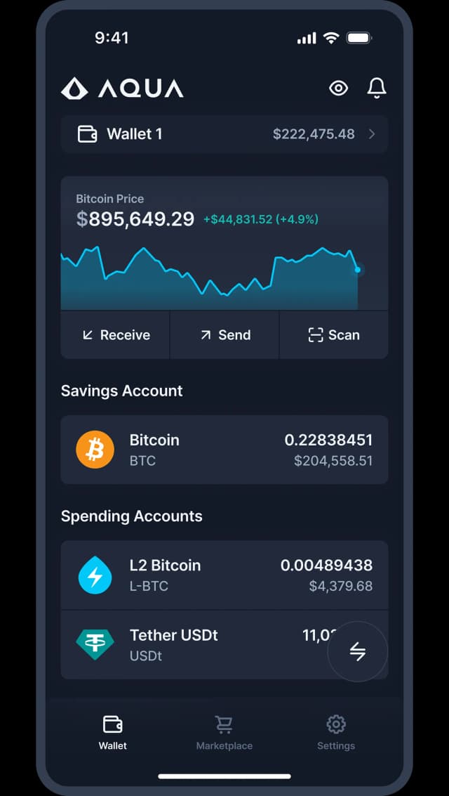 AQUA Wallet App