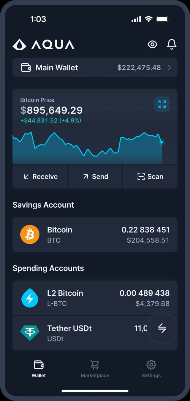 AQUA Wallet App