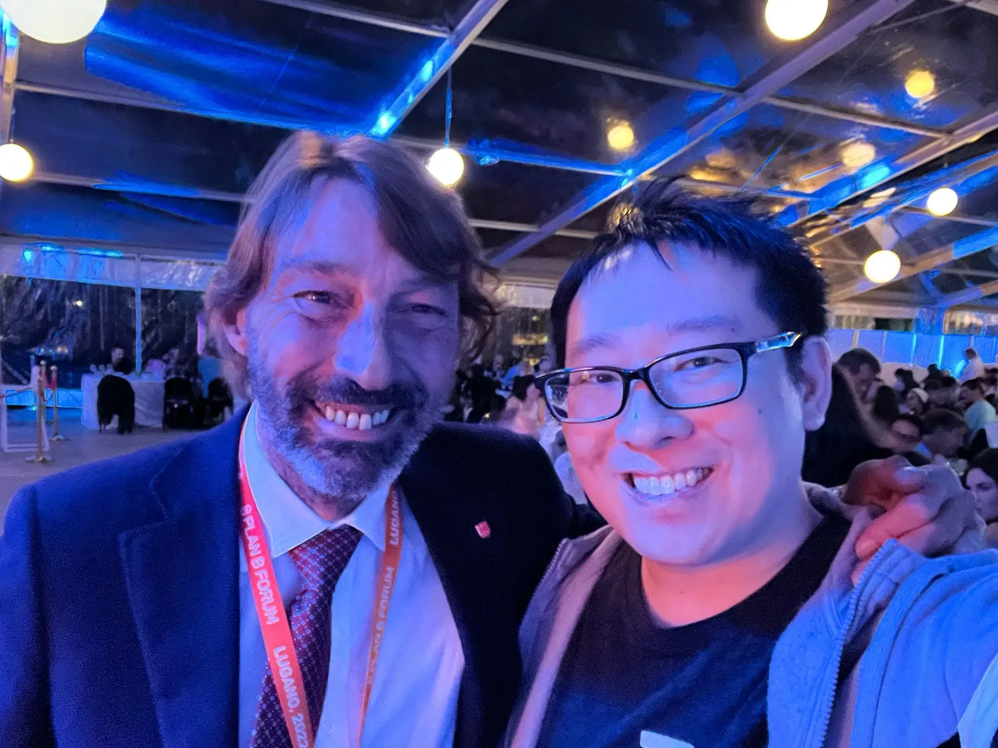 Mayor of Lugano Michele Foletti and Samson Mow