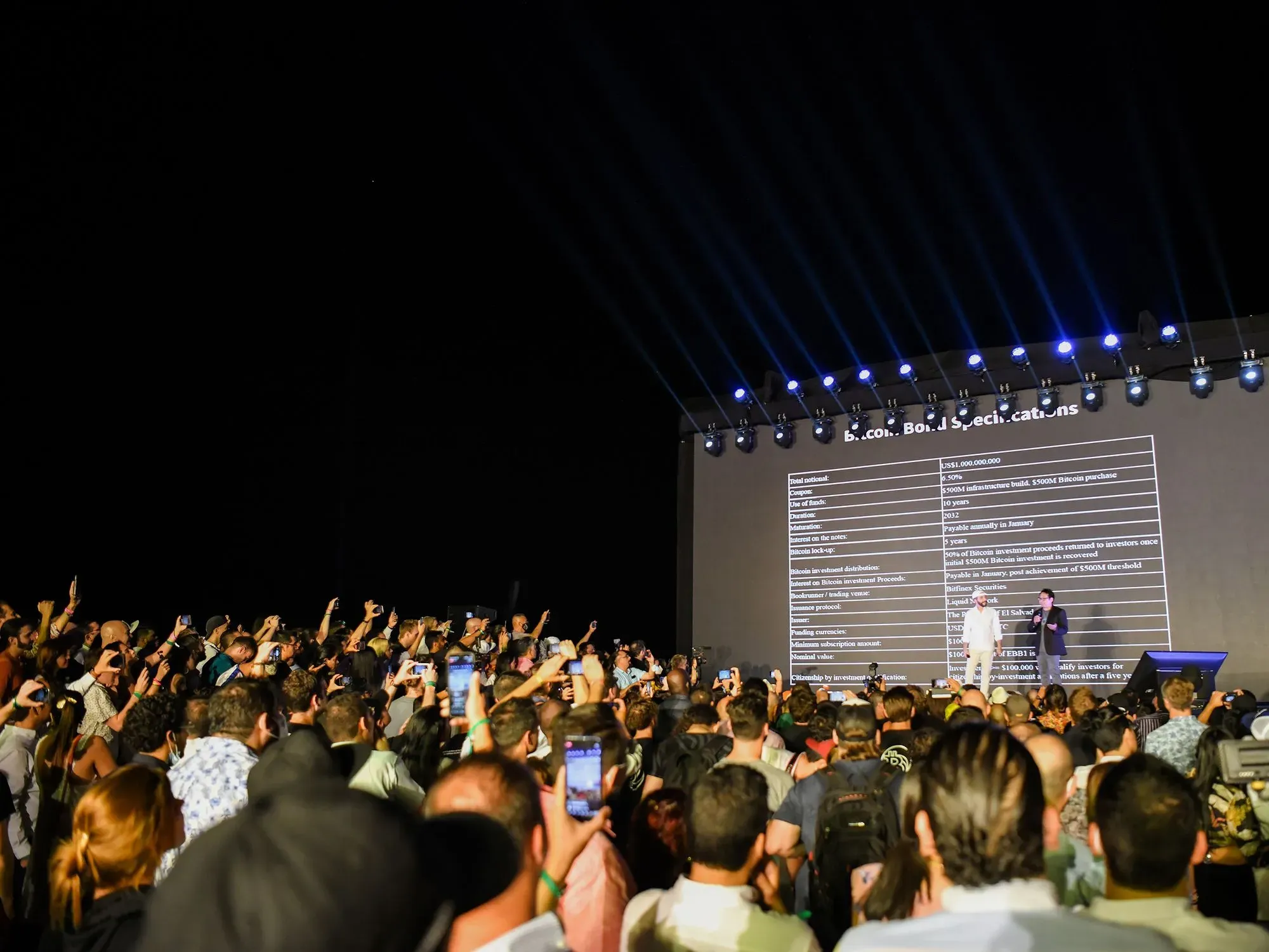 President Bukele and Samson Mow Addressing the Crowd at Mizata