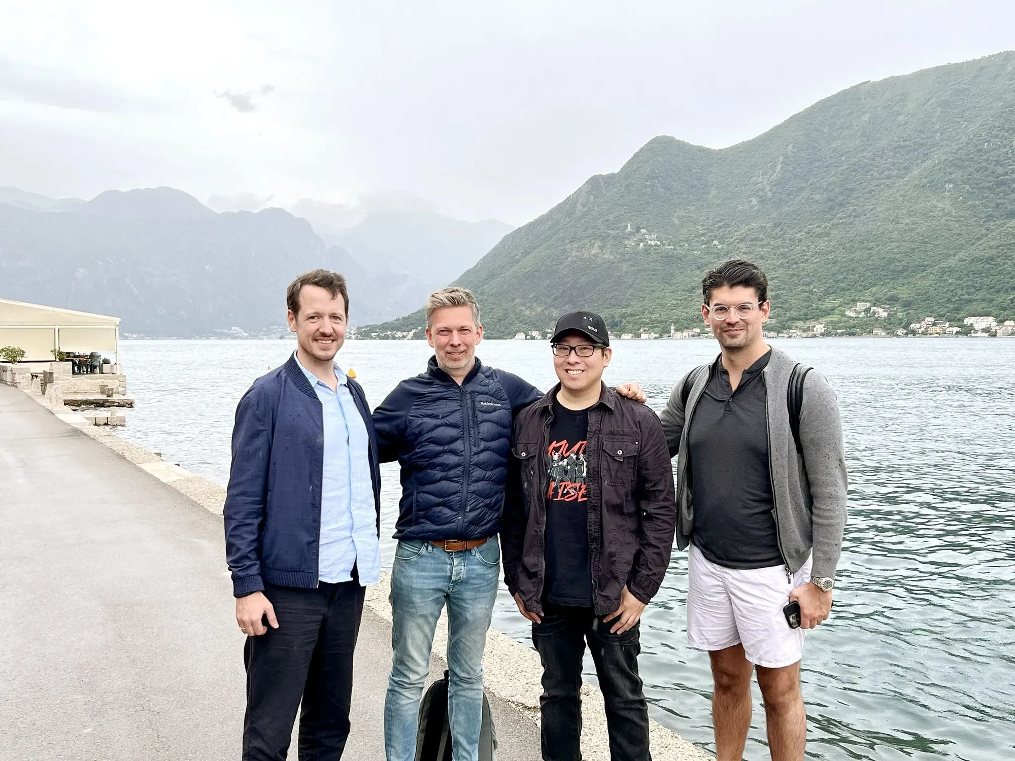 Prince Filip, Ben Van Hool, Samson Mow and Edwin Rivas in Montenegro